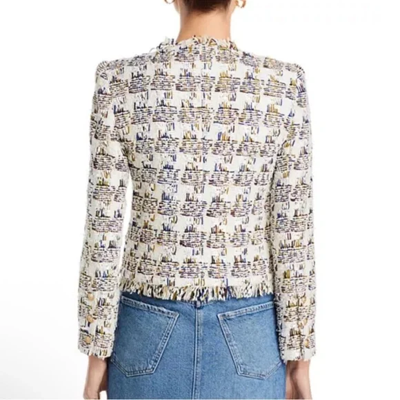 L'Agence Angelina Ivory Tweed Jacket NWT - Picture 6 of 10